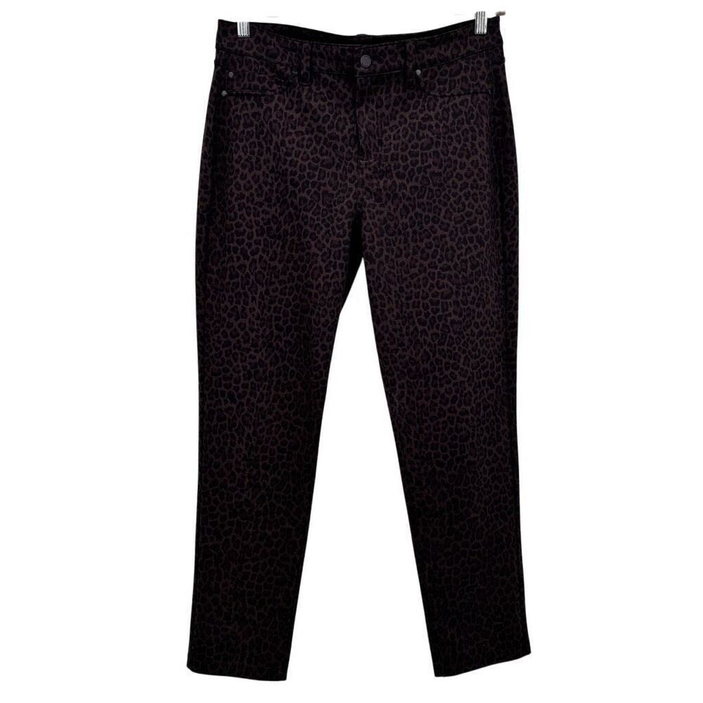 Liverpool Animal Print Jeggings Pants Brown Black Size 10/30